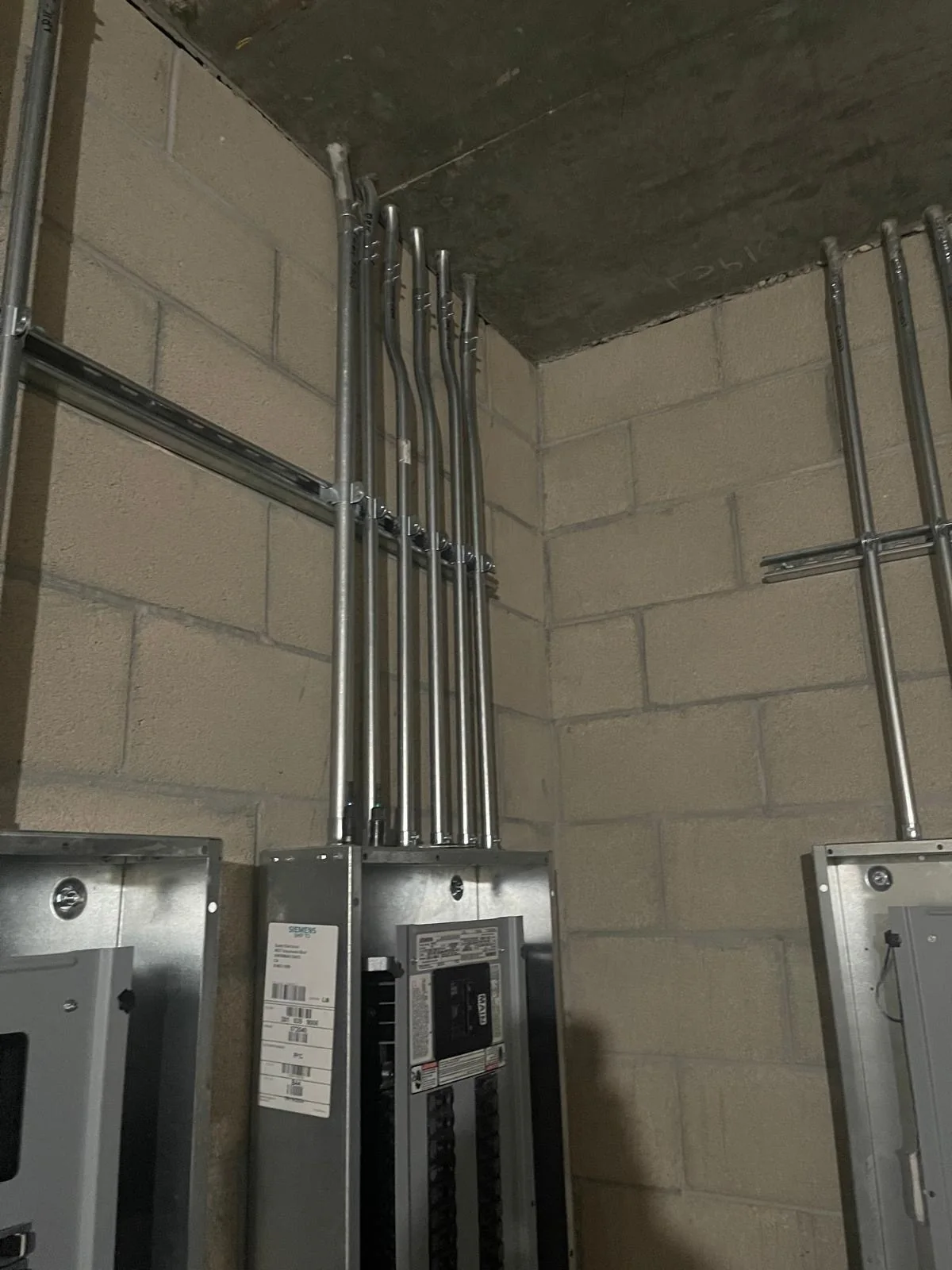Commercial electrical panels and conduit